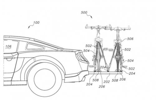 Компания Ford запатентовала новую выдвижную стойку для велосипедов
