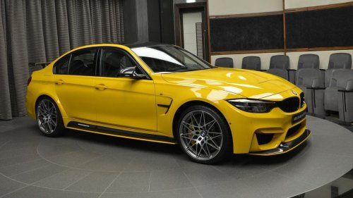 Показан уникальный желтый BMW M3 для клиентов из ОАЭ