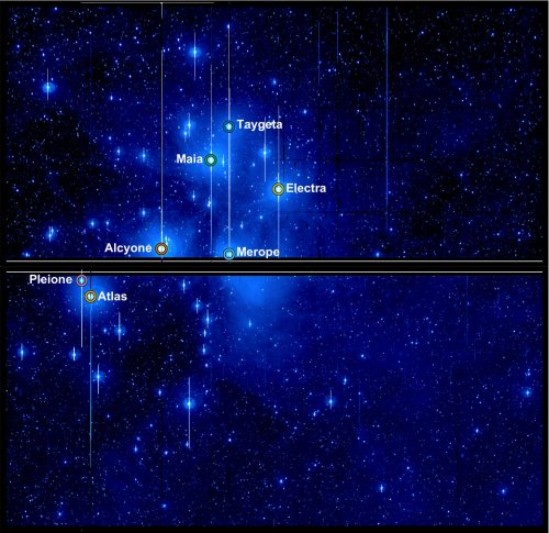 NASA изучило «семь сестёр» в созвездии Плеяды