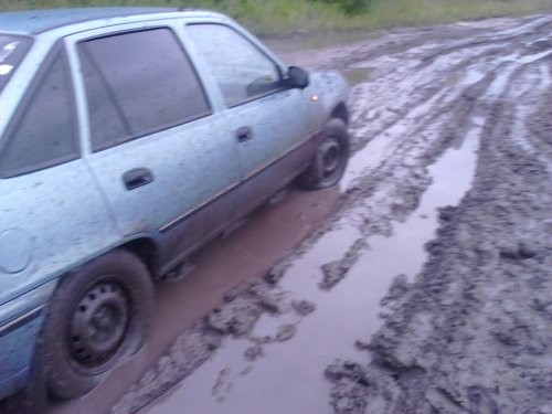 В Омской области автоугонщик застрял в грязи при побеге от полиции