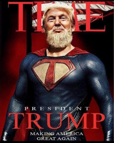 Сын Трампа опубликовал фотографию  отца в образе супермена