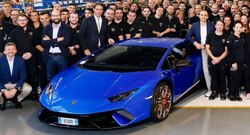 Lamborghini отпраздновала выпуск 7000-го Aventador и 9 000-го Huracan