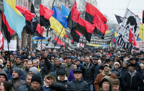 В Киеве завершилась акция сторонников Саакашвили