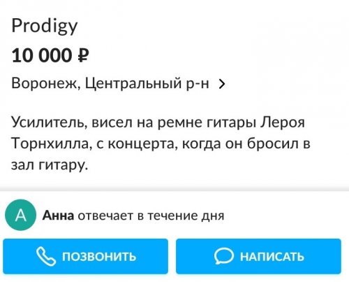 В Воронеже пытались продать украденный у The Prodigy гитарный усилитель