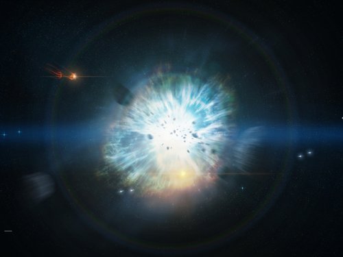 Две нейтронные звезды столкнулись вблизи Солнечной системы миллиарды лет назад