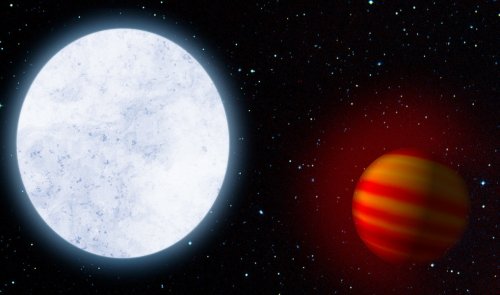 Планета KELT-9b настолько горяча, что разрывает свою собственную атмосферу
