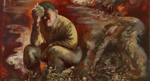 Картина  «Гитлер в аду»  выставлена в Берлинском музее