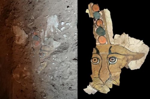 Редкая древняя картина леопарда обнаружена на саркофаге в Египте