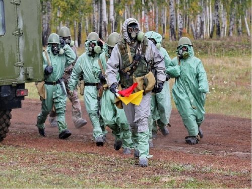Российские биологические и химические войска проводят обучение по контролю инфекций
