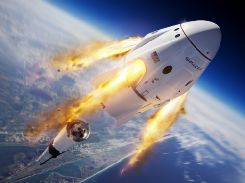 Грузовой корабль SpaceX Dragon, совершивший свой последний полет,  возвращается на Землю