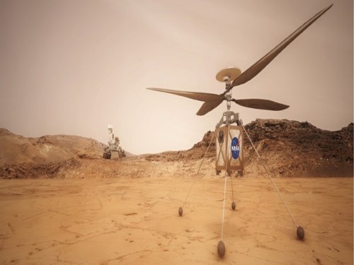  Вертолет NASA  в компании марсохода отправится на Марс для испытательных полетов в тонкой атмосфере