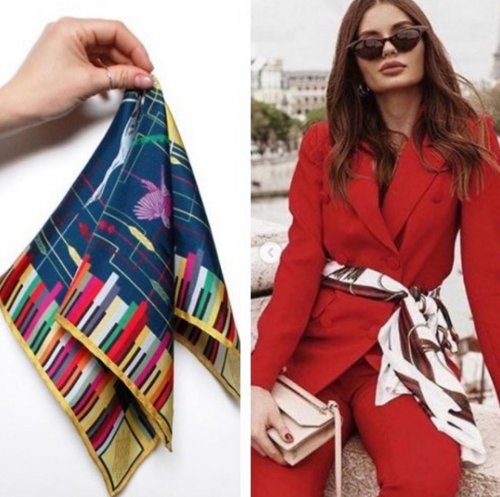 4 практичных способа носить модный шелковый платок