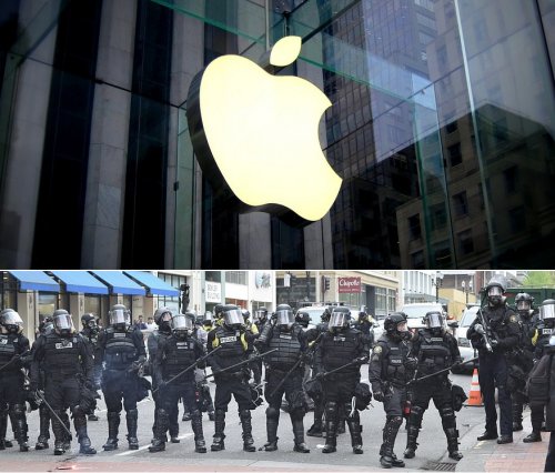 Apple Store прервало работу в США из-за разграбленных магазинов