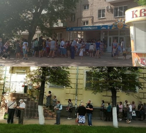 В Ростовской области в детские поликлиники выстроились огромные очереди