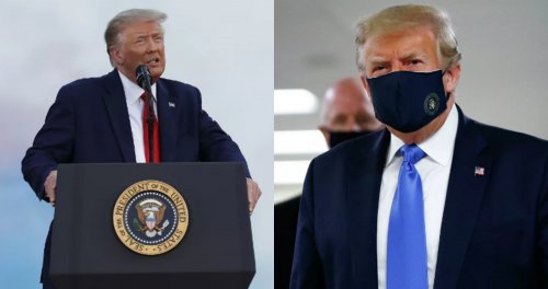 Трамп впервые публично надел защитную маску
